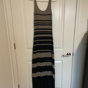 Vince cotton striped maxi dress/cover up size medium